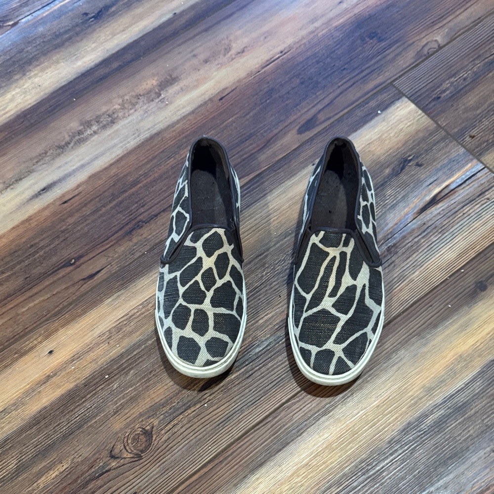Cole Haan Black and Cream Slip-On Shoes